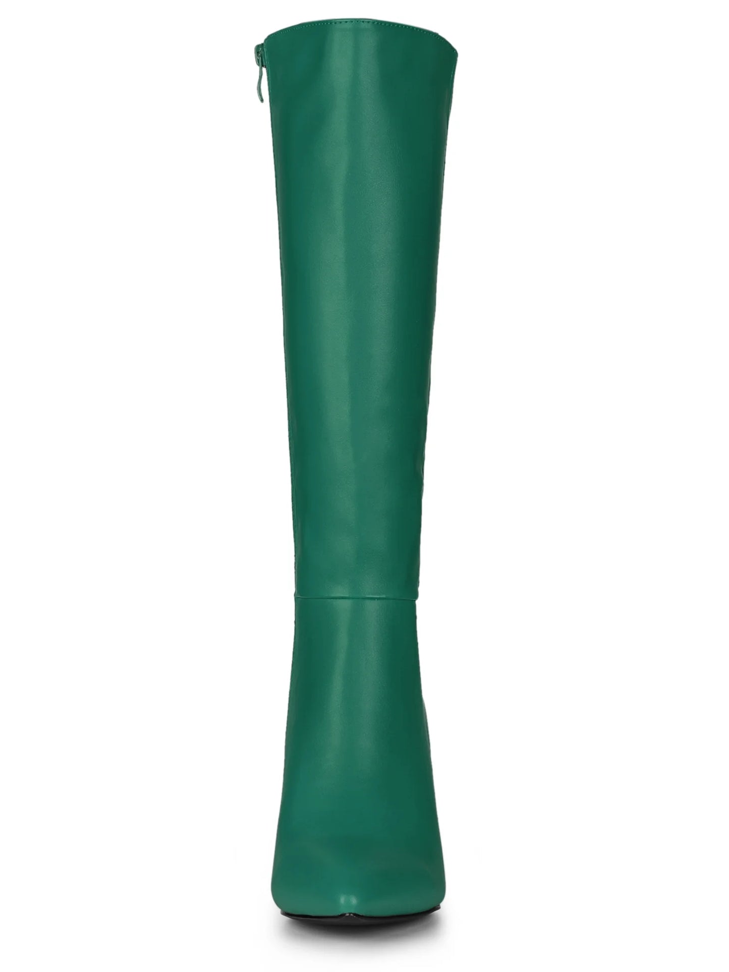 Valentine'S Women'S Boot Pointed Toe Side Zipper Stiletto Heel Knee High Boots Dark Green 8