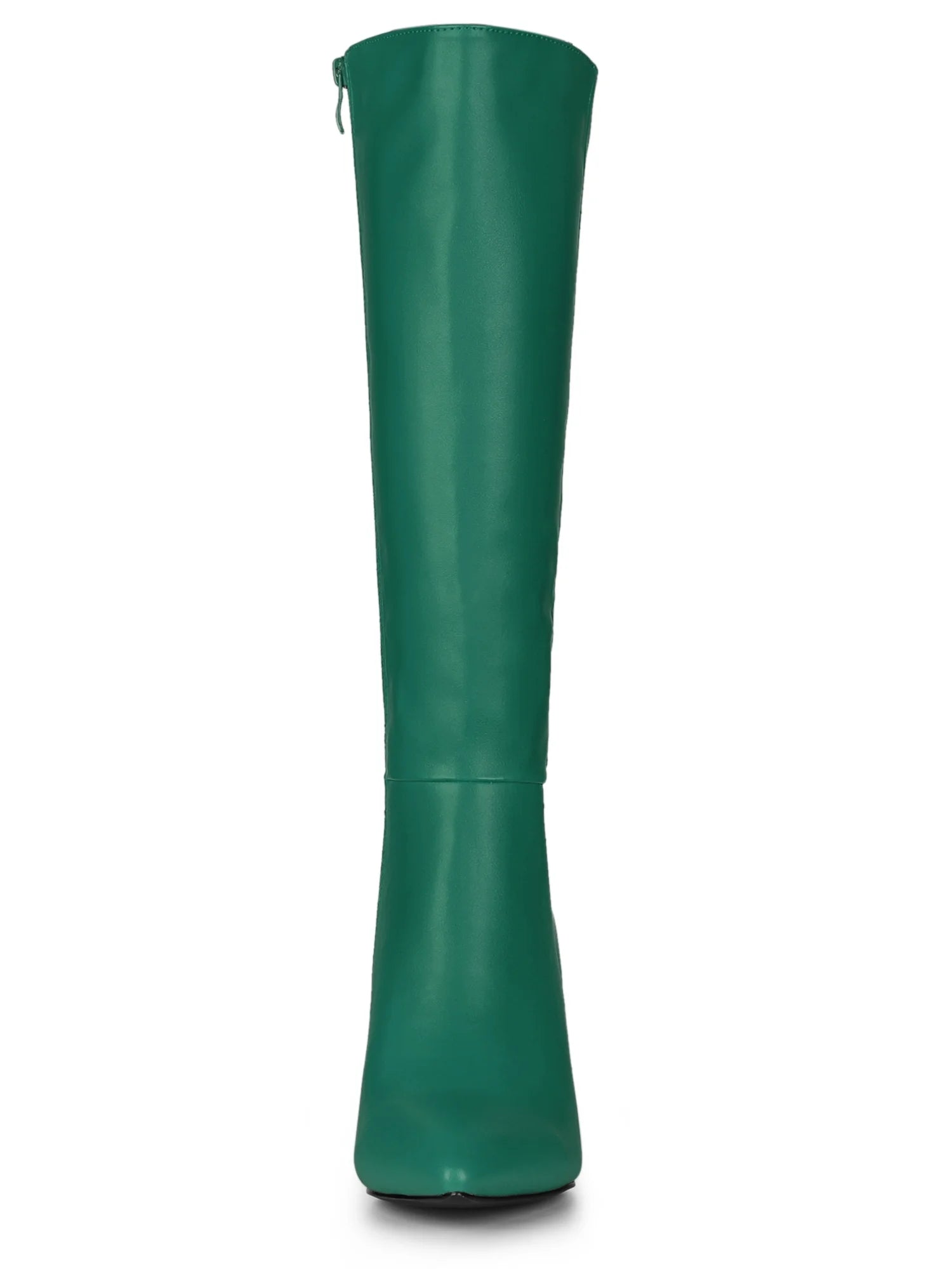 Valentine'S Women'S Boot Pointed Toe Side Zipper Stiletto Heel Knee High Boots Dark Green 8